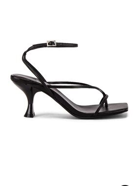 Jeffrey Campbell Fluxx Sandals Black Strappy Mid-Heel shoes heels Revolve 5